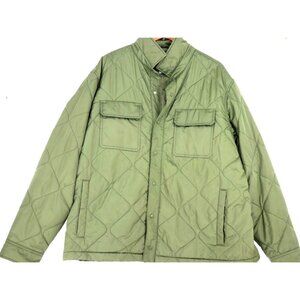 Old Navy XXL Quilted Jacket Water-Resistant Olive Green Winter